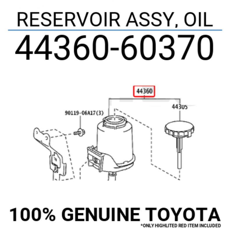Tank Assembly Reservoir Power Steering Pump - 4436060370